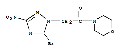 Molecular Structure of 161996-36-7 (Ethanone,2-(5-bromo-3-nitro-1H-1,2,4-triazol-1-yl)-1-(4-morpholinyl)-)