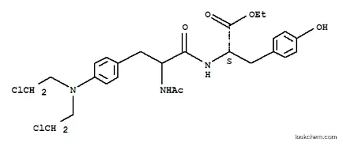 Molecular Structure of 1620-24-2 (ethyl N-acetyl-4-[bis(2-chloroethyl)amino]phenylalanyltyrosinate)