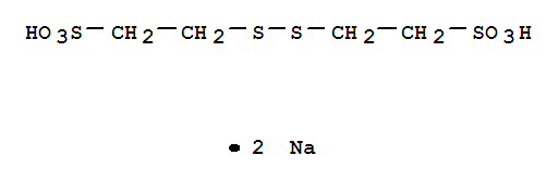 16208-51-8,Dimesna,Ethanesulfonicacid, 2,2'-dithiobis-, disodium salt (9CI);Ethanesulfonic acid,2,2'-dithiodi-, disodium salt (6CI,8CI);2,2'-Dithiodi-1-ethanesulfonic aciddisodium salt;BNP 7787;Bis(2-sulfoethyl)disulfide disodium salt;Disodium 2,2'-dithiobis(ethanesulfonate);Disodium2,2'-dithiodiethanesulfonate;NSC 716976;Tavocept;