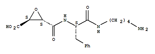 Molecular Structure of 162112-41-6 (Oxiranecarboxylic acid,3-[[[(1S)-2-[(4-aminobutyl)amino]-2-oxo-1-(phenylmethyl)ethyl]amino]carbonyl]-,(2S,3S)- (9CI))