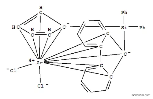 Molecular Structure of 162259-77-0 (Diphenylsilyl(cyclopentadienyl)(9-fluorenyl)zirconium dichloride)