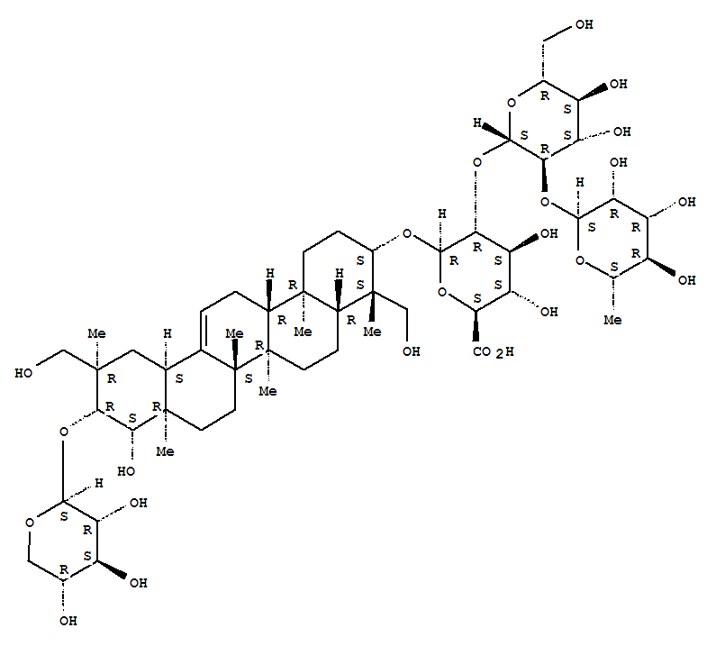 162567-72-8,b-D-Glucopyranosiduronic acid, (3b,4b,20a,21b,22b)-22,23,29-trihydroxy-21-(b-D-xylopyranosyloxy)olean-12-en-3-yl O-6-deoxy-a-L-mannopyranosyl-(1®2)-O-b-D-galactopyranosyl-(1®2)- (9CI),LupinosidePA3
