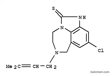 Molecular Structure of 162929-97-7 (9-chloro-6-(3-methylbut-2-en-1-yl)-4,5,6,7-tetrahydroimidazo[4,5,1-jk][1,4]benzodiazepine-2(1H)-thione)