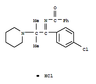 N-[1-(4-chlorophenyl)-2-methyl-2-piperidin-1-ium-1-ylpropylidene]benzamide chloride