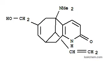Molecular Structure of 163047-27-6 (5,9-Methanocycloocta[b]pyridin-2(1H)-one,5-(dimethylamino)-11-ethenyl-5,6,9,10-tetrahydro-7-(hydroxymethyl)-,(5R,9R,11R)- (9CI))