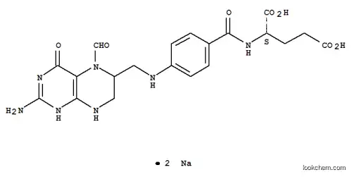 Molecular Structure of 163254-40-8 (N-[4-[[(2-Amino-5-formyl-1,4,5,6,7,8-hexahydro-4-oxo-6-pteridinyl)methyl]amino]benzoyl]-L-glutamic acid disodium salt)