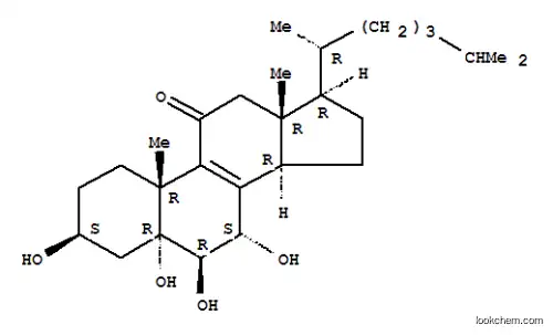 Molecular Structure of 163318-77-2 (Cholest-8-en-11-one,3,5,6,7-tetrahydroxy-, (3b,5a,6b,7a)- (9CI))