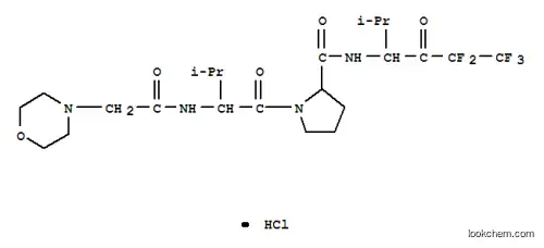 Molecular Structure of 163587-42-6 (L-Prolinamide,N-(4-morpholinylacetyl)-L-valyl-N-[(1R)-3,3,4,4,4-pentafluoro-1-(1-methylethyl)-2-oxobutyl]-,monohydrochloride (9CI))