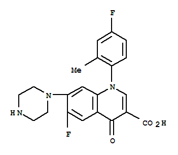 3-QUINOLINECARBOXYLIC ACID,6-FLUORO-1-(4-FLUORO-2-METHYLPHENYL)-1,4-DIHYDRO-4-OXO-7-(PIPERAZIN-1-YL)-
