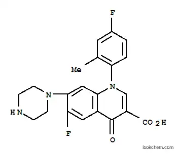Molecular Structure of 164662-40-2 (6-fluoro-1-(4-fluoro-2-methylphenyl)-4-oxo-7-(piperazin-1-yl)-1,4-dihydroquinoline-3-carboxylic acid)