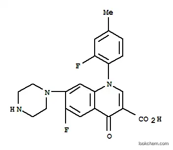 Molecular Structure of 164662-41-3 (6-fluoro-1-(2-fluoro-4-methylphenyl)-4-oxo-7-(piperazin-1-yl)-1,4-dihydroquinoline-3-carboxylic acid)