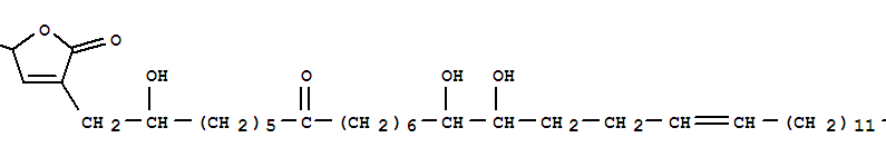 165754-54-1,2(5H)-Furanone,5-methyl-3-[(2R,15R,16R,19Z)-2,15,16-trihydroxy-8-oxo-19-dotriacontenyl]-,(5S)- (9CI),2(5H)-Furanone,5-methyl-3-(2,15,16-trihydroxy-8-oxo-19-dotriacontenyl)-,[5S-[3(2S*,15S*,16S*,19Z)]]-; Venezenin