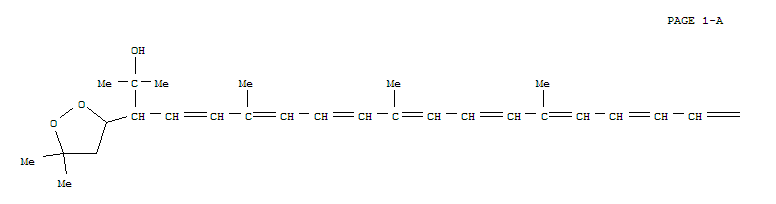 Molecular Structure of 166197-35-9 (4,6,8,10,12,14,16,18,20,22,24,26-Dotriacontadodecaene-2,31-diol,3-(5,5-dimethyl-1,2-dioxolan-3-yl)-2,6,10,14,19,23,27,31-octamethyl-30-(3-methyl-2-butenyl)-(9CI))