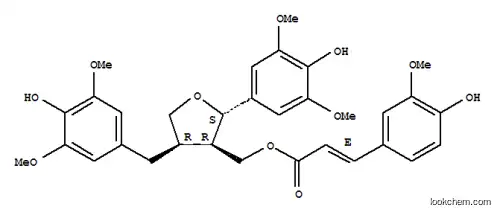Molecular Structure of 166322-14-1 (9-O-Feruloyl-5,5'-dimethoxylariciresil)