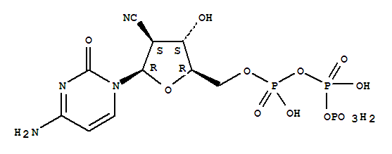 2(1H)-Pyrimidinone,4-amino-1-[2-cyano-2-deoxy-5-O-[hydroxy[[hydroxy(phosphonooxy)phosphinyl]oxy]phosphinyl]-b-D-arabinofuranosyl]-