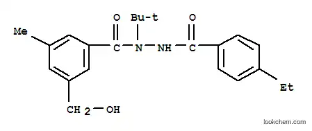 Molecular Structure of 166547-61-1 (Benzoic acid,3-(hydroxymethyl)-5-methyl-, 1-(1,1-dimethylethyl)-2-(4-ethylbenzoyl)hydrazide)