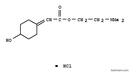 Molecular Structure of 16700-15-5 (2-(dimethylamino)ethyl (4-hydroxycyclohexylidene)acetate hydrochloride (1:1))