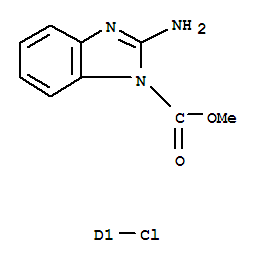 Molecular Structure of 167114-84-3 (1H-Benzimidazole-1-carboxylicacid, 2-amino-5(or 6)-chloro-, methyl ester (9CI))