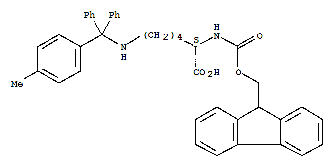Fmoc-N'-methyltrityl-L-lysine                                                                                                                                                                           