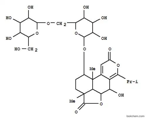 Molecular Structure of 167425-72-1 (4H,9H-Furo[2',3':4,5]naphtho[2,1-c]pyran-4,9-dione,1-[(6-O-b-D-glucopyranosyl-b-D-glucopyranosyl)oxy]-1,2,3,3a,5a,6,10b,10c-octahydro-6-hydroxy-3a,10b-dimethyl-7-(1-methylethyl)-,[1R-(1a,3ab,5ab,6a,10ba,10cb)]- (9CI))
