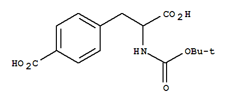 Molecular Structure of 167496-24-4 (Phenylalanine,4-carboxy-N-[(1,1-dimethylethoxy)carbonyl]-)