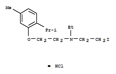 16793-53-6,N-ethyl-2-iodo-N-{2-[5-methyl-2-(propan-2-yl)phenoxy]ethyl}ethanamine hydrochloride (1:1),Triethylamine,2-iodo-2'-(thymyloxy)-, hydrochloride (8CI)