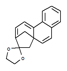 Molecular Structure of 168-19-4 (Spiro[1,3-dioxolane-2,12'-[1H-2,10a]ethanophenanthrene](8CI,9CI))