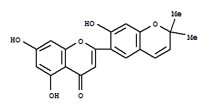 Molecular Structure of 168010-16-0 (4H-1-Benzopyran-4-one,5,7-dihydroxy-2-(7-hydroxy-2,2-dimethyl-2H-1-benzopyran-6-yl)-)