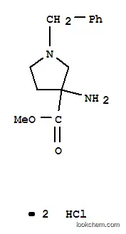 Molecular Structure of 168210-69-3 (Methyl 3-amino-1-benzyl-3-pyrrolidinecarboxylate 2HCl)