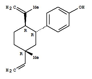 Molecular Structure of 168400-04-2 (Phenol,4-[(1R,2R,5R)-5-ethenyl-5-methyl-2-(1-methylethenyl)cyclohexyl]-)