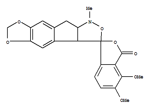 Spiro[3H-[1,3]dioxolo[5,6]indeno[2,1-c]isoxazole-3,1'(3'H)-isobenzofuran]-3'-one,1,3a,9,9a-tetrahydro-4',5'-dimethoxy-1-methyl-, (1'R,3aR,9aS)-rel- (9CI)
