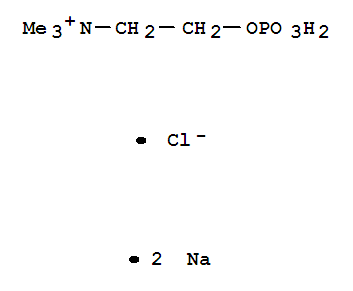 Molecular Structure of 16904-96-4 (Ethanaminium,N,N,N-trimethyl-2-(phosphonooxy)-, chloride, sodium salt (1:1:2))