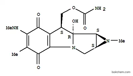 Molecular Structure of 16908-75-1 (Azirino[2',3':3,4]pyrrolo[1,2-a]indole-4,7-dione,8-[[(aminocarbonyl)oxy]methyl]-1,1a,2,8,8a,8b-hexahydro-8a-hydroxy-1,5-dimethyl-6-(methylamino)-,[1aS-(1aa,8b,8aa,8ba)]- (9CI))