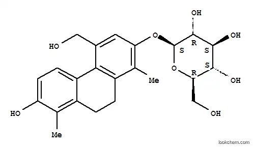 Molecular Structure of 169238-38-4 (b-D-Glucopyranoside,9,10-dihydro-7-hydroxy-4-(hydroxymethyl)-1,8-dimethyl-2-phenanthrenyl (9CI))