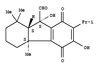 170384-70-0,1H-Fluorene-9-carboxaldehyde,2,3,4,4a,5,8,9,9a-octahydro-6,9-dihydroxy-1,1,4a-trimethyl-7-(1-methylethyl)-5,8-dioxo-,(4aS,9S,9aS)-,1H-Fluorene-9-carboxaldehyde,2,3,4,4a,5,8,9,9a-octahydro-6,9-dihydroxy-1,1,4a-trimethyl-7-(1-methylethyl)-5,8-dioxo-,[4aS-(4aa,9a,9ab)]-; Taiwaniaquinone B