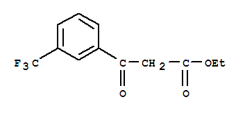 Molecular Structure of 1717-42-6 (Benzenepropanoic acid, b-oxo-3-(trifluoromethyl)-, ethylester)