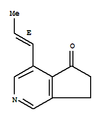 Molecular Structure of 171784-06-8 (5H-Cyclopenta[c]pyridin-5-one,6,7-dihydro-4-(1E)-1-propen-1-yl-)