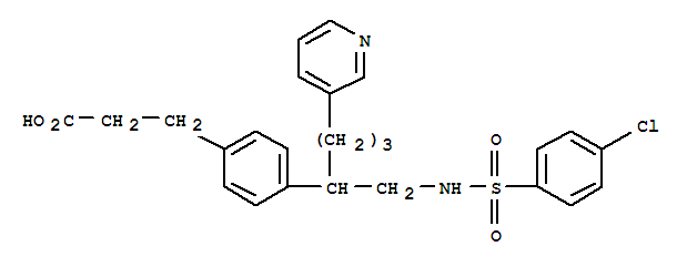 172283-12-4,3-[4-[1-(4-Chlorophenylsulfonamidomethyl)-4-(3-pyridyl)butyl]phenyl]propionic acid,TER 930180