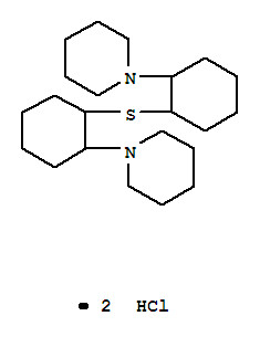 Molecular Structure of 172421-37-3 (Piperidine,1,1'-(thiodi-2,1-cyclohexanediyl)bis-, dihydrochloride (9CI))