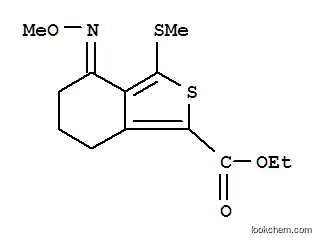 Molecular Structure of 172516-37-9 (ETHYL 4-(METHOXYIMINO)-3-(METHYLTHIO)-4,5,6,7-TETRAHYDROBENZO[C]THIOPHENE-1-CARBOXYLATE)