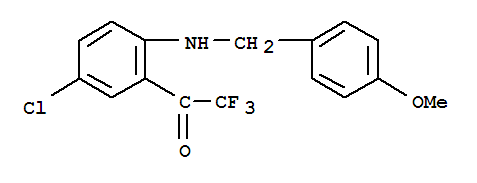Molecular Structure of 173676-54-5 (Ethanone,1-[5-chloro-2-[[(4-methoxyphenyl)methyl]amino]phenyl]-2,2,2-trifluoro-)