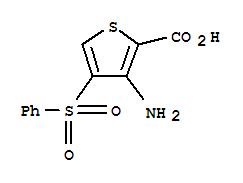 2-Thiophenecarboxylicacid, 3-amino-4-(phenylsulfonyl)-