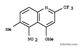 Molecular Structure of 175203-62-0 (4-METHOXY-6-METHYL-5-NITRO-2-(TRIFLUOROMETHYL)QUINOLINE)