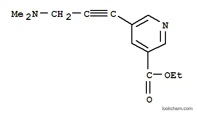 Molecular Structure of 175203-71-1 (ETHYL 5-[3-(DIMETHYLAMINO)PROP-1-YNYL]NICOTINATE)