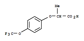 Molecular Structure of 175204-35-0 (Propanoic acid,2-[4-(trifluoromethoxy)phenoxy]-)