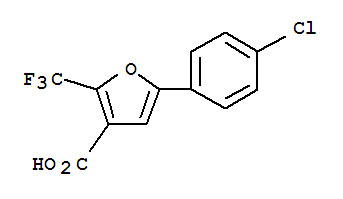 Molecular Structure of 175276-60-5 (3-Furancarboxylic acid,5-(4-chlorophenyl)-2-(trifluoromethyl)-)