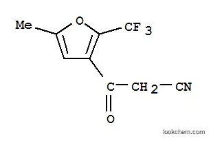 Molecular Structure of 175276-72-9 (5-METHYL-2-(TRIFLUOROMETHYL)FURO-3-YLACETONITRILE)
