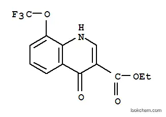 Molecular Structure of 175278-35-0 (ETHYL 4-HYDROXY-8-(TRIFLUOROMETHOXY)QUINOLINE-3-CARBOXYLATE)