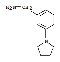 Molecular Structure of 175696-70-5 ((3-Pyrrolidin-1-ylphenyl)methylamine)