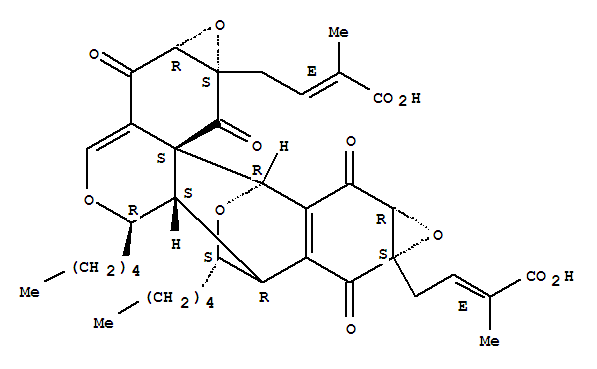 2-Butenoic acid,4,4'-[(1aR,5R,5aS,6R,7aS,8aR,10R,10aS,11aS,13S)-1a,2,5a,6,7,8a,9,10-octahydro-2,7,9,11-tetraoxo-5,13-dipentyl-10,6-(epoxymethano)bisoxireno[4,5]benzo[1,2-d:1',2'-g][2]benzopyran-7a,11a